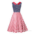 50s Women Vintage Evening Party Sleeveless Dress